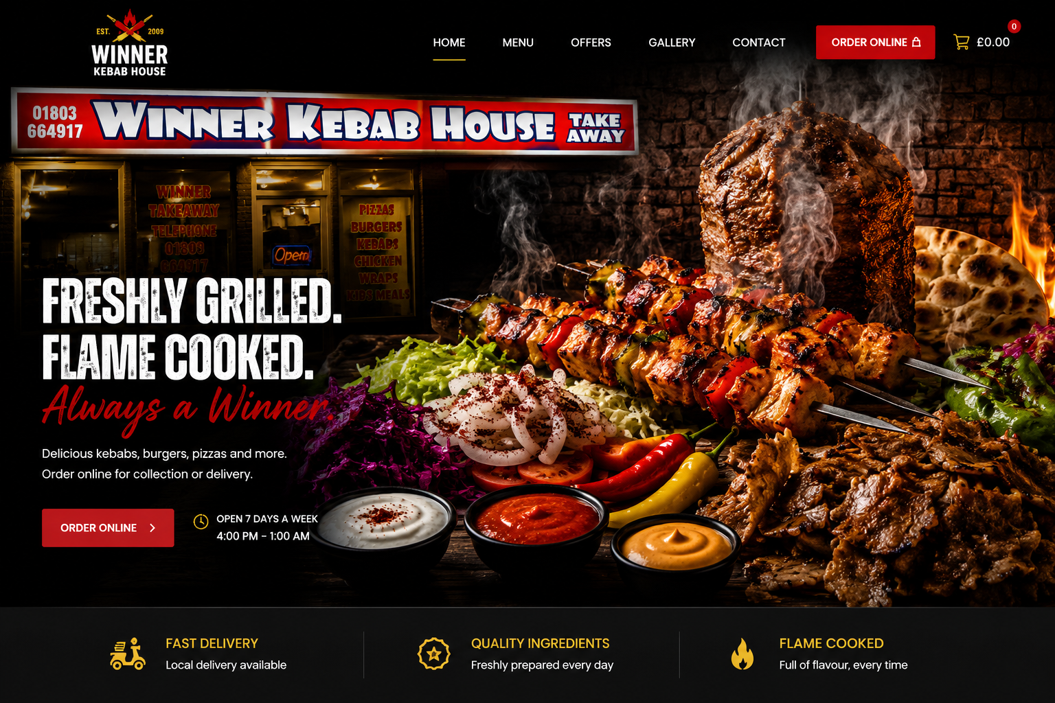 Example business website desktop view — built by IVEBUILT