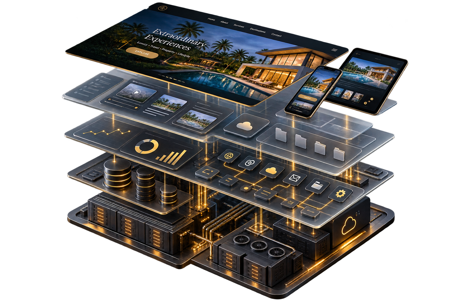 Websites and platforms — layered architecture